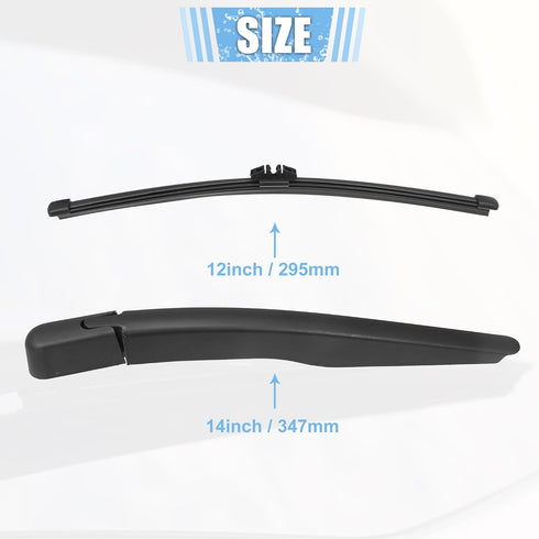 ACROPIX Rear Windshield Wiper Blade Arm Set Back Wiper Assembly Replacement Fit for Ford Explorer 2011-2019 for Ford Escape 2013-2019 - Pack of 3...