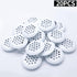 20Pcs Circular Air Vents White Soffit Vent, Stainless Steel Round Vent Mesh Hole Louver for Kitchen Bathroom Cabinet Wardrobe, 1.14"(29mm) Mountin...