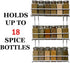 Evelots 3-Tier Spice Rack-Door/Wall Mounted-Sturdy Coated Metal-Up to 18 Bottles...
