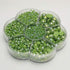 Chenkou Craft 3000PCS 1 Box Green Round Flatback Imitation Half Pearls Bead Loose Beads Gem (Green Half Ball)...