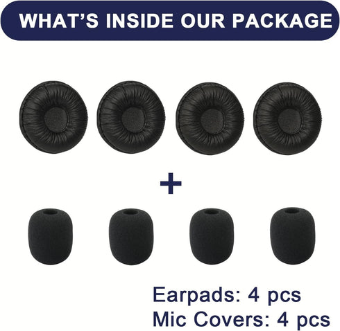 Ear Cushions for Plantronics Headset Replacement Ear Pads Compatible with Plantronics HW251N HW261N HW510 HW520 Blackwire C320 3210 3220 3320 Jabr...