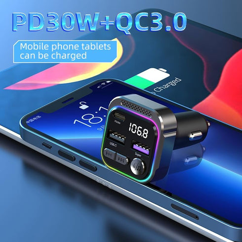 3 Port Fast Car Charger, PD30W & QC3.0 Cigarette Lighter Charger for Multiple Devices, Rapid Charging Adapter Compatible with iPhone 15 Pro Max/15...