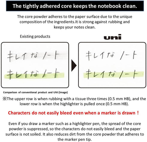 Uni Mechanical Pencil Lead,"The Uni" Smudge-Proof Leads 0.7mm?ULS0740?/HB,B,2B - 3 Pack/total 120 Leads, amazdone Sticky Notes Value Set...