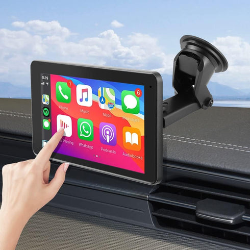 Flexible Windshield Dashboard Suction Cup Bracket with Sticker for 7Inch 9Inch 10Inch Carplay Display Screen Monitor, Compatible T86 Wireless Carp...