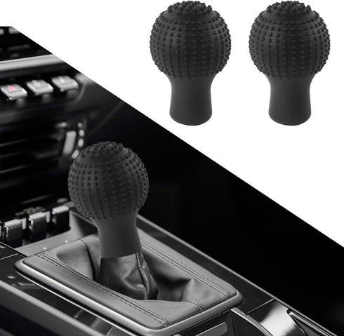 2PCS Car Gear Shif Cover,Silicone Anti-Slip Automotive Gear Shift Knob Cover,Universal Interior Car Accessories for Car Truck with Manual Gear Shi...