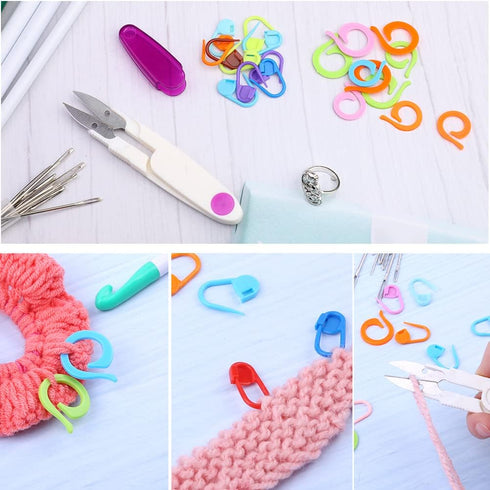 7 Sizes Crochet Hooks Set (7mm-20mm) with 9 Pcs Large-Eye Blunt Needles, Huge Plastic Crochet Hook Crochet, Adjustable Knitting Loop, Extra Large ...