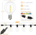 Svater Outdoor String Lights LED 25 FT, Patio Globe Lights with 12+1 Plastic G40 Bulbs, Waterproof Dimmable Hanging Light for Outside Backyard Bis...