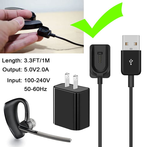 Charge Adapter Cable for Plantronics Voyager Legend Wireless Headset, Replacement USB Charging Power Cord, Voyager Legend Accessories Charging Blo...