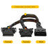 2PCS OBD2 Splitter Y Cable,16 Pin OBD II 1 Male to 2 Female Extension Connector Cable, Right Angle Universal OBD2 Diagnostic Cable,1FT/30cm 20AWG ...
