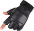 Long Keeper Fingerless Genuine Leather Men Gloves Half Finger Driving Cycling Bike Motorcycle Outdoor Sport Gloves...
