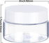 6 Pack 2 oz Plastic Pot Jars Round Clear Leak Proof Plastic Cosmetic Container Jars with White Lids for Travel Storage Make Up, Eye Shadow, Nails,...