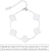 Trendy Link Bracelets for Women 18K Gold Plated Clover Adjustable Lucky Bracelet Mother's Day Gift...