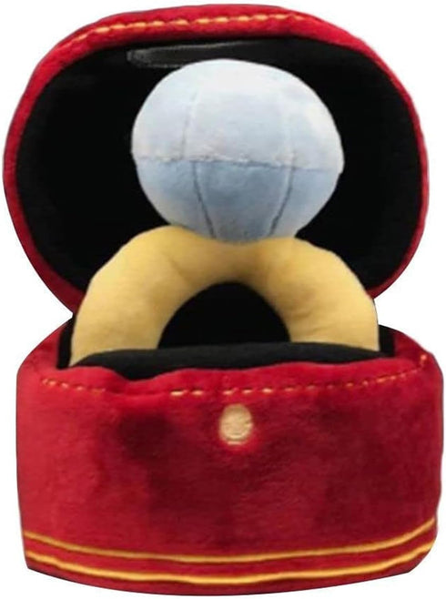 Squeak Plush Toy, Interested Diamond Ring Case, Stuffed Pet Chew Soft Pet Supplies Dog Toy for Dog Wedding...