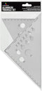 Alumicolor Aluminum Calibrated Drafting Triangle 2 Piece, 6 Inch & 8 Inch Set, 30/60 Degree (8 Inch) & 45/90 (6 Inch)...