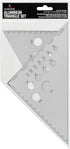 Alumicolor Aluminum Calibrated Drafting Triangle 2 Piece, 6 Inch & 8 Inch Set, 30/60 Degree (8 Inch) & 45/90 (6 Inch)...
