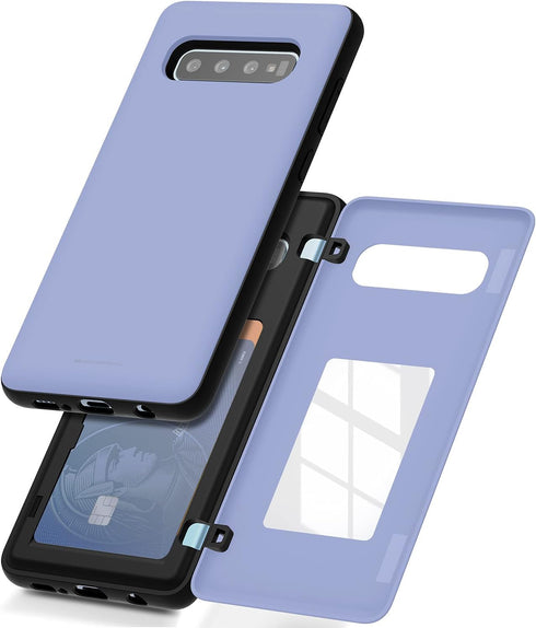 GOOSPERY Galaxy S10 Plus Wallet Case with Card Holder, Protective Dual Layer Bumper Phone Case (Lilac Purple)...