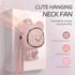 Bear Fan, Handheld Fan, Portable Neck Fan, Cute Desk Fan, Rechargeable, 3 Speed Wind, Bladeless Design, Exquisite Appearance, Pink...
