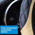 Car Steering Wheel Cover, 15 Inch Steering Wheel Protector Car Decorations for Women Men, Leather Elastic Anti-Slip Auto Kit Replacement, Car Inte...