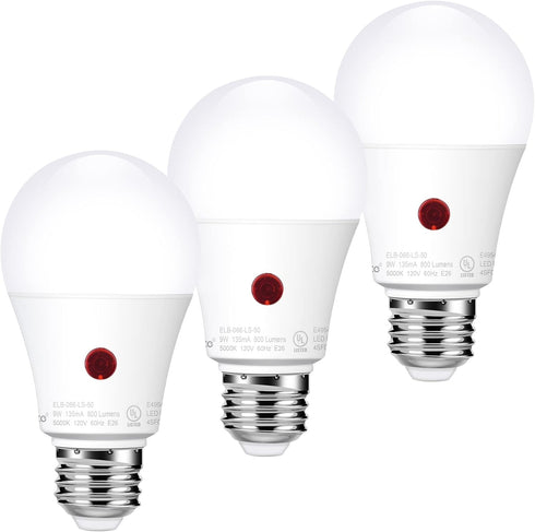 Emotionlite Dusk to Dawn Sensor Light Bulbs Outdoor,Neutral White LED Bulbs, 60 Watt Equivalent, Automatic On/Off, Porch, Patio,Garage, Hallway, B...