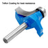 1" Radius Roundover Router Bit with 1/4" Shank, Roundover Edging Router Bit Corner Rounding Edge Forming Bit for Woodworking Edge Processing, Blue...
