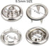140 Sets 9.5mm Snaps Buttons Fastener , 3/8Inch Stainless Steel Open-Ring Cap Gripper Grip Prong No-Sew Button Fasteners Studs for DIY Baby Clothe...