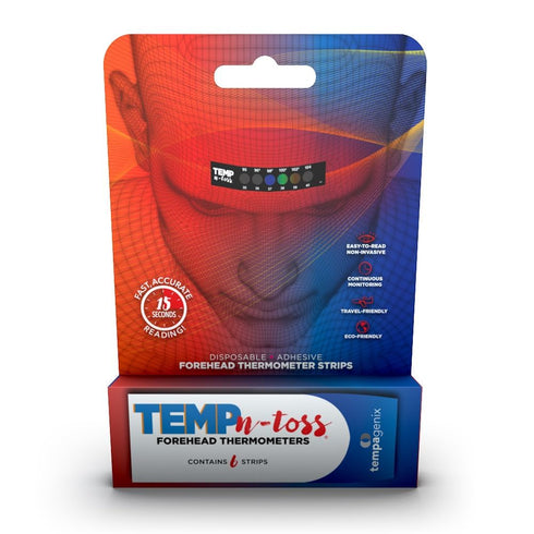 Fast Reading Disposable Forehead Thermometer Strips - Temp-N-Toss for Accurate & Hygienic Adult Temperature Measurement - Easy to Use and Reliable...