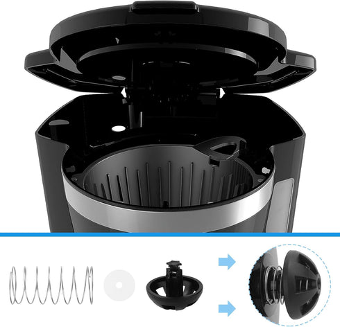 Coffee Machine Brewing Basket Bottom spring loaded stopper kits Fits for Black+Decker coffee makers Brew Basket, fits majority 4-12 Cup Drip Coffe...