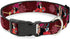 Buckle-Down Plastic Clip Collar - Captain Hook Poses/Nautical Elements Burgundy - 1" Wide - Fits 11-17" Neck - Medium...