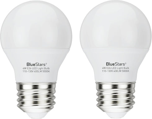 BlueStars A15 LED Refrigerator Light Bulb 4W (40 Watt Equivalent) E26 Base Non-Dimmable 400lm 120V Appliance Bulb, 5000K Daylight, Waterproof for ...