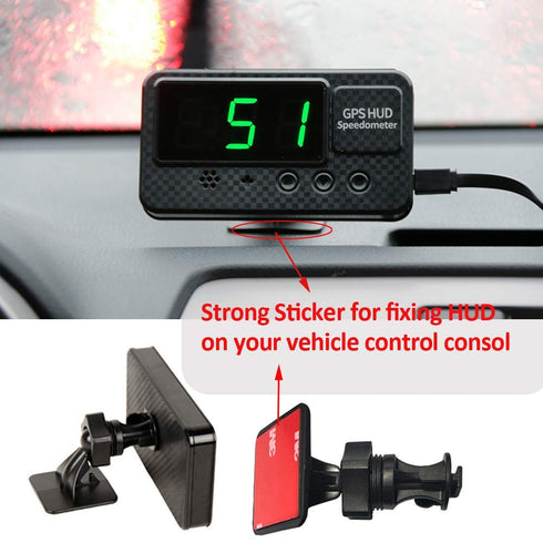 KingNeed Original Universal GPS Head Up Display Speedometer Odometer Car Digital Speed Display MPH Over Speeding Alarm Car Clock for All Vehicles ...