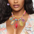 Barode African Statement Choker Necklaces Colorful Chunky Bib Collar Necklace Ethnic Indian Tribal Jewelry Set for Women (A)...