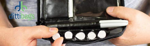 Dittibags Skinny Case - Small Travel Diabetic Wallet for Insulin Pen and Pen Tips (Black)...