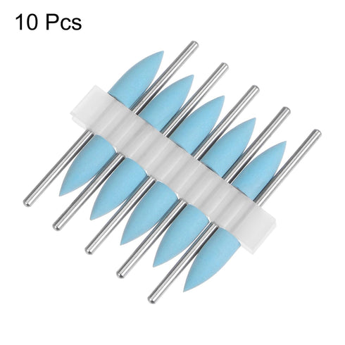 10pcs Rubber Polishing Bit Silicone Buffing Wheels 600 Grit 6mm Dia Mounted Grinding Head for Electric Grinder Rotary Tool, Tapered Shape...