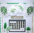 Schoolgirl Style Simply Boho 12-Piece Extra Large Greenery Bulletin Board Cutouts, Greenery Leaves with Black and White Bows Cutouts for Bulletin ...
