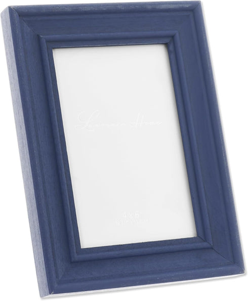 Lawrence Frames 4x6 Durham Weathered Navy Blue Wood Picture Frame...
