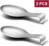 Spoon Rest Set of 2, E-far Stainless Steel Spoon Ladle Holder Spatula Rest for Kitchen Stove Top, Large Size & Dishwasher Safe...