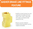 GASHER 2PCS Brass Brake Line Tee Fittings 7/16"-24 Threads Inverted Flare Female Union for Fuel/AIR/Lquid/Gas...