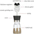 Pepper Grinder Set of 2 - Pepper Mill & Salt Mill with Adjustable Coarseness - Glass Spice Shakers - Easy Clean Ceramic Grinders Salt Shaker with ...