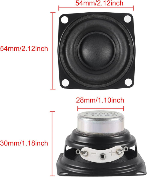 2Pcs 2" 2inch 4Ohm 10W Full Range Audio Speaker Stereo Woofer Loudspeaker for Arduino 2inch 4Ohm 10W Full Range Audio Speaker Stereo Woofer Loudsp...