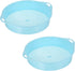 MECCANIXITY Garden Sifting Pan, Round Potting Sieve Plastic Mesh Filter Soil Screen Gardening Tool for Garden Yard, Blue 2 Pack...