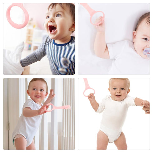 SAFIGLE Cribs 4pcs Baby Pull up Rings Baby Standing Walker Crib Tool Ring Baby Playpen Crib Hook Help Baby Stand Up Walking Training Tool for Newb...