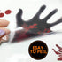Tuzuaol 119 PCS Bloody Halloween Decorations Halloween Bloody Handprint Footprints Knife Stickers Window Wall Floor Clings Decals Horror Bathroom ...