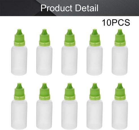 Othmro 10Pcs 0.7oz PE Plastic Bottles Lab Eye Dropper Bottles 20ml Squeezable Eye Liquid Dropper Bottles Small Mouth Drop Bottles Liquid Sample Se...