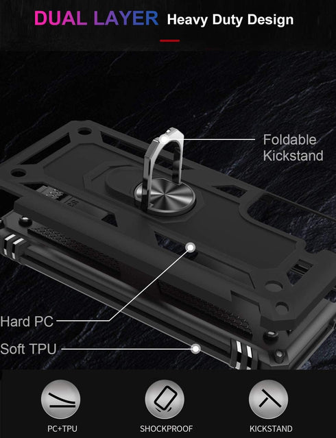 IKAZZ for Galaxy S21 Plus Case,Military Grade Shockproof Heavy Duty Protective Phone Case Pass 16ft Drop Test with Magnetic Kickstand for Samsung ...