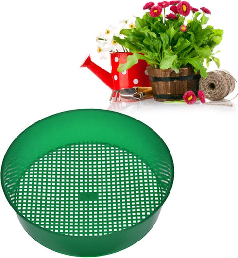 2pcs Garden Soil Sieve Pan Digging Tools Garden Potting Sieve Garden Classifier Kids Tools Soil Sand Sieve Green Screen Suit Garderning Tool Soil ...