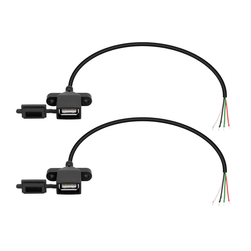 RIIEYOCA USB Female 4pin Bare Wire,USB 2.0 Power Data Cable with Dust Cap DIY Pigtail Cable,for and USB Equipment Installed or Replace Repair...