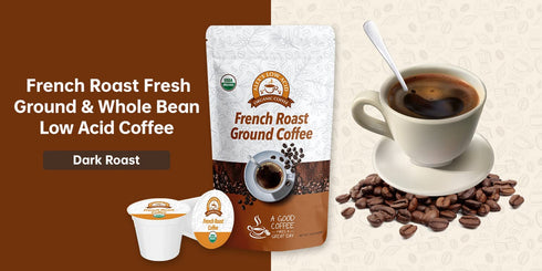 Alex's Low Acid Organic Coffee 12oz Bag - Fresh Ground French Roast (Pack of 1)...