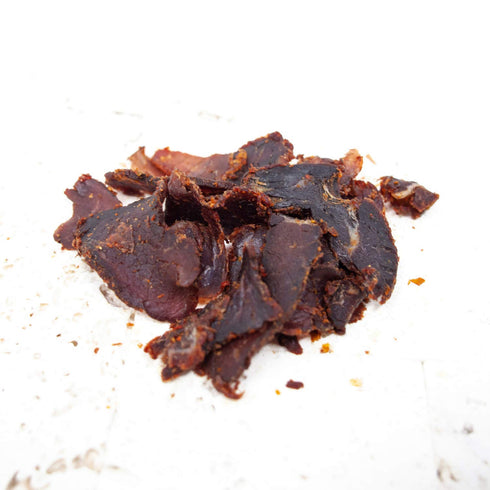 Boikeys Biltong South African Style Beef Jerky - Chili Flavor - Gluten Free - Zero Sugar Keto Friendly - 32g Protein - Premium Round Roast Beef Cu...