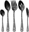EUIRIO 5PCS Serving Utensils,Serving Set Includes Large Serving Spoon Slotted Serving Spoon Serving Fork Sugar Spoon&Butter Knife,Stainless Steel ...