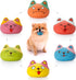 Squeaky Dog Toys Funny Animal Dog Balls for Puppy Mini Small Pet Dogs 6 Pcs/Set (Cat)...